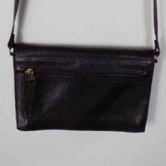 Firenze Crossbody Bag Leather Adjustable Strap Made in Italy Brown - Picture 3 of 10